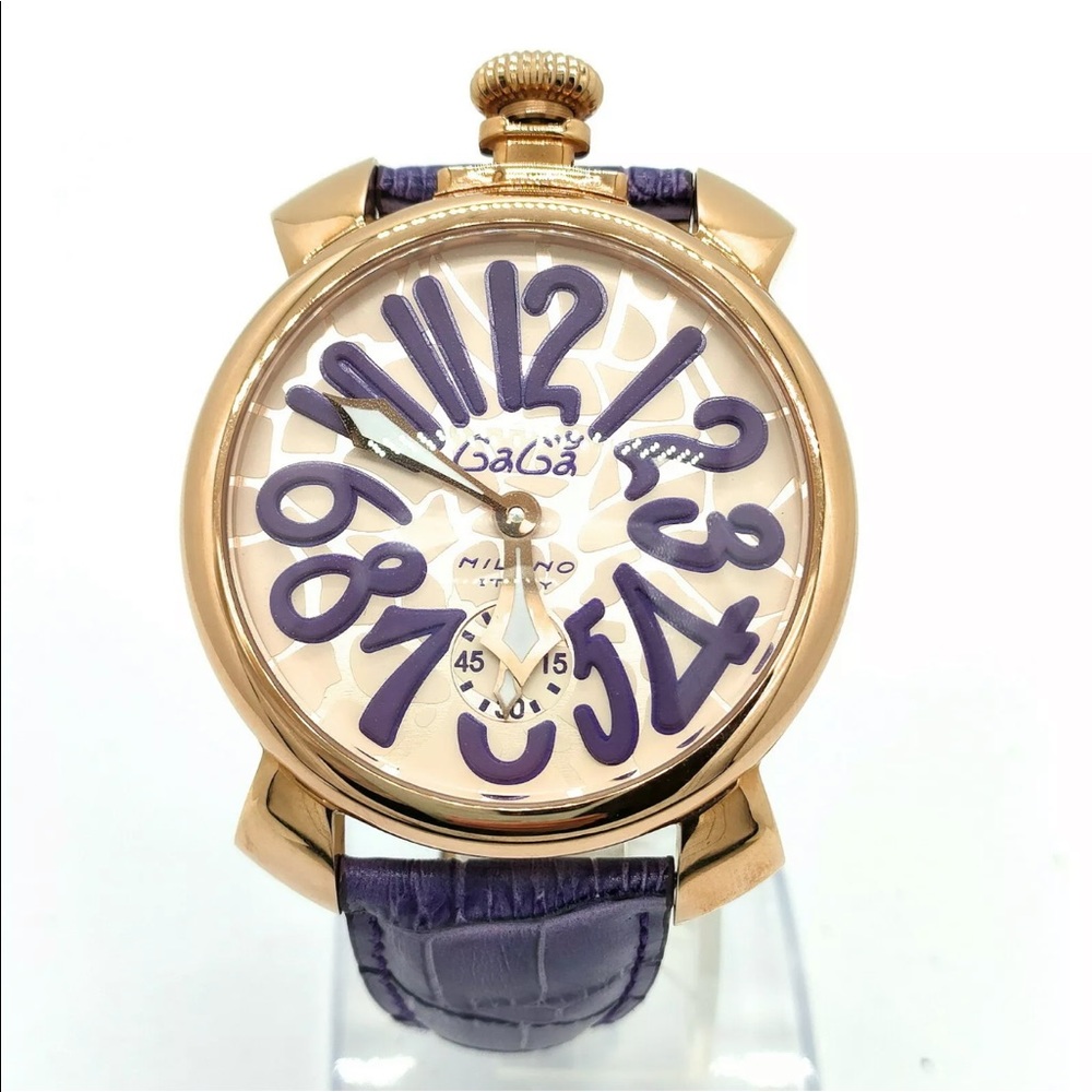 Gaga Milano 48mm Manuare manual mechanical watch. Swiss made .